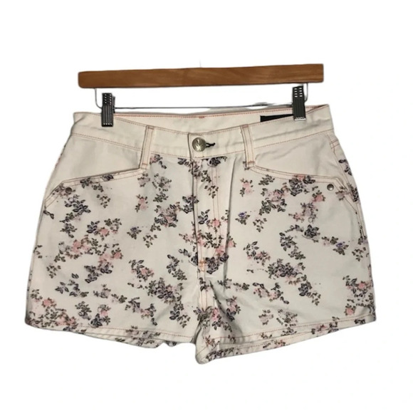 NWT RAG & BONE Ellie Micro Floral Off White Denim Shorts Size 27 - Picture 10 of 10